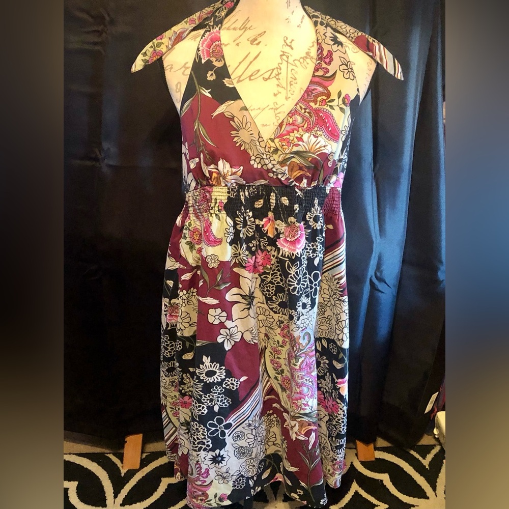 No Boundaries XL Cotton Halter Dress